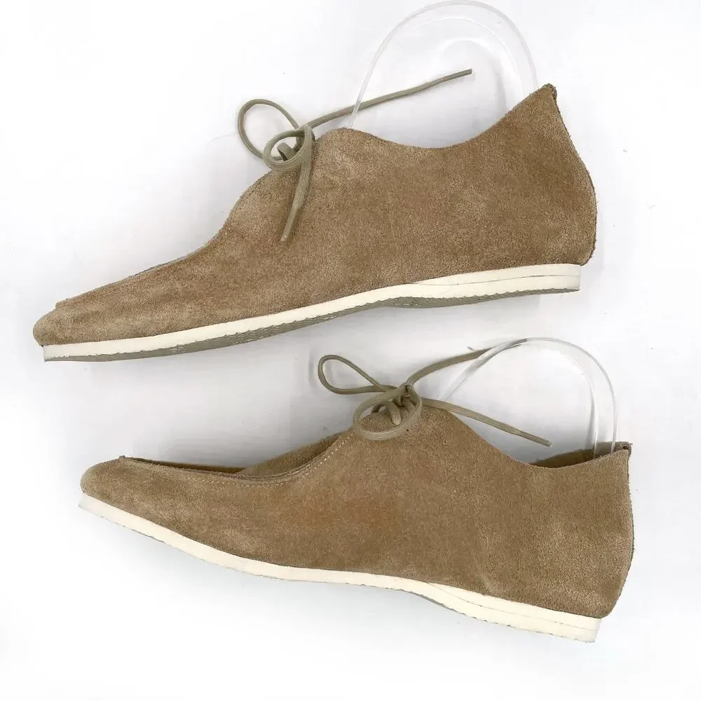Crown Northampton Turner Apron Shoe Tan Suede Lace Up Sz 6 UK / 9 US Women's - Picture 5 of 9